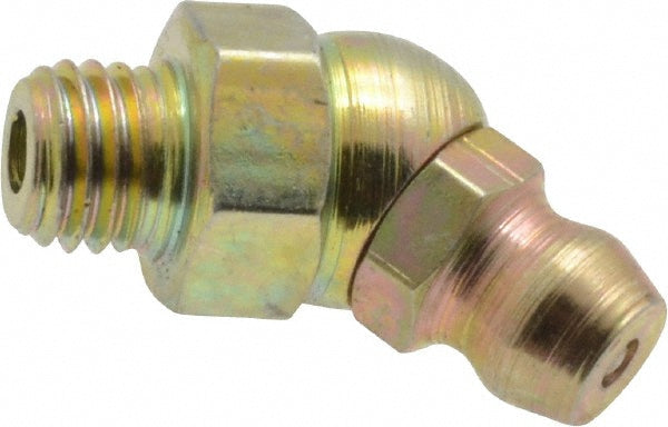Pro-Lube GFT/14/28/45-10 Standard Grease Fitting 45 &deg Head, 1/4-28 Taper