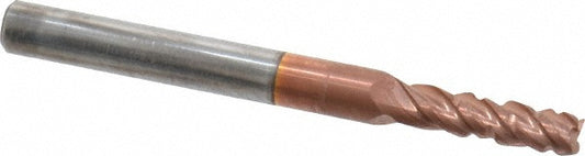 ProMax 120-01012 Roughing & Finishing End Mill 0.1563" Dia, 4 Flutes, 0.01" Corner Radius, Corner Radius End, Solid Carbide