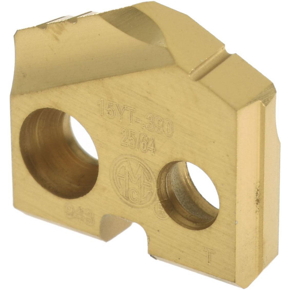 Allied Machine and Engineering 15YT-.390 Spade Drill Insert 25/64" Dia, Seat Size Y, Cobalt, 132 deg Point