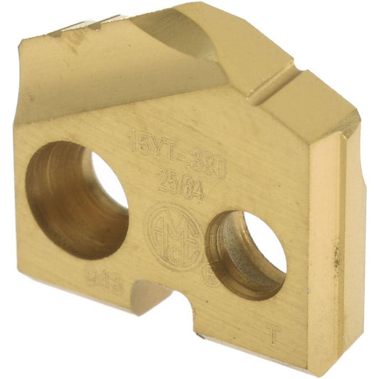 Allied Machine and Engineering 15YT-.390 Spade Drill Insert 25/64" Dia, Seat Size Y, Cobalt, 132 deg Point