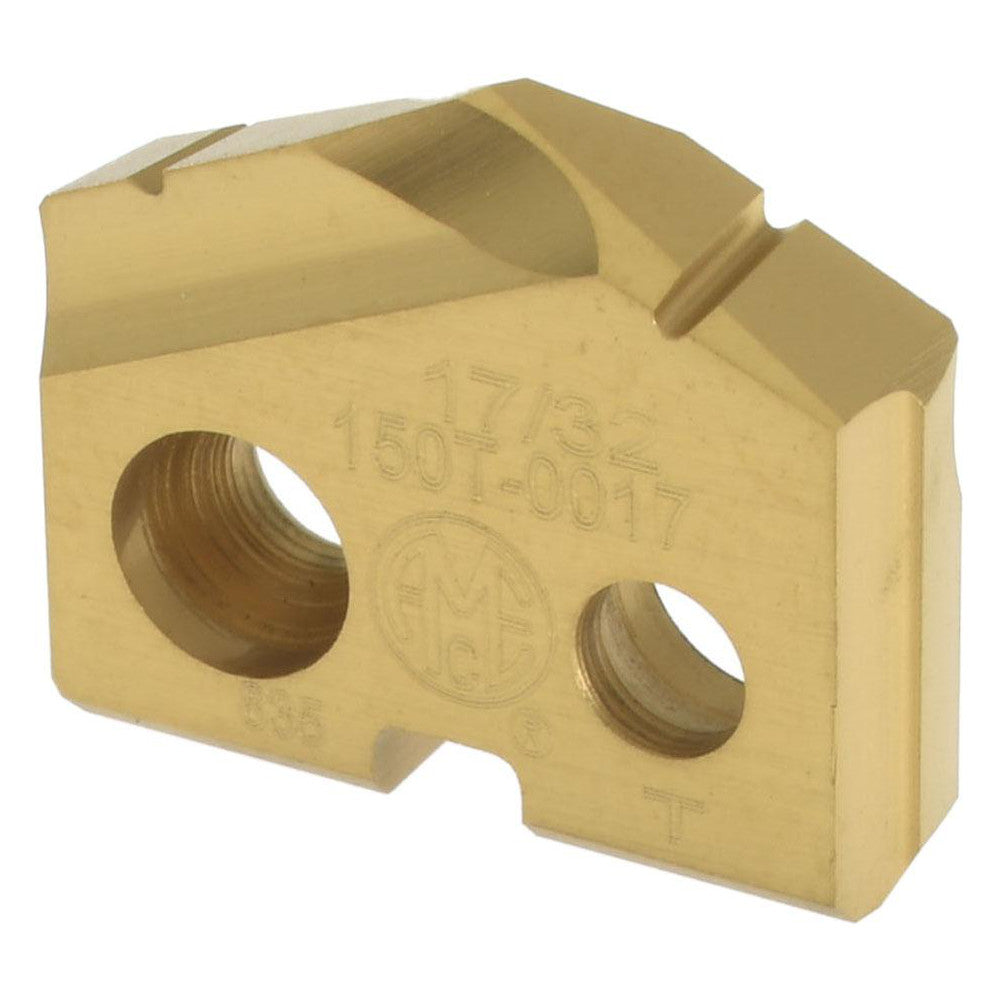 Allied Machine and Engineering 150T-0017 Spade Drill Insert 17/32" Dia, Seat Size 0, Cobalt, 132 deg Point