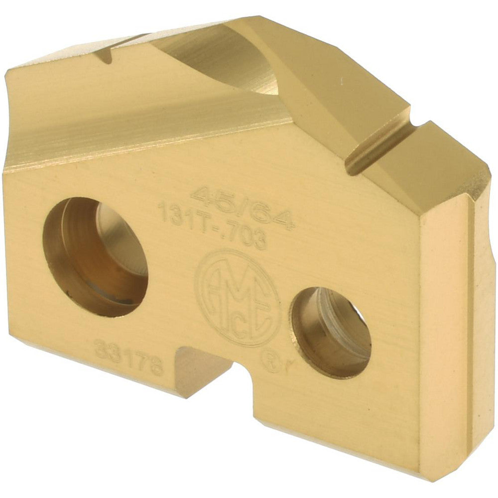Allied Machine and Engineering 131T-.703 Spade Drill Insert 45/64" Dia, Seat Size 1, High Speed Steel, 132 deg Point