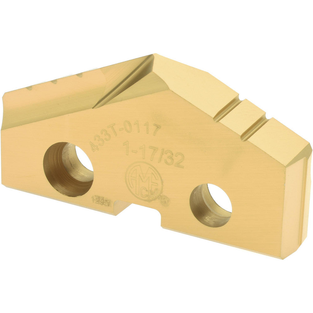 Allied Machine and Engineering 433T-0117 Spade Drill Insert 1-17/32" Dia, Seat Size 3, High Speed Steel, 132 deg Point