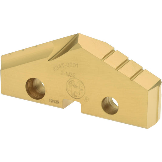Allied Machine and Engineering 434T-0201 Spade Drill Insert 2-1/32" Dia, Seat Size 4, High Speed Steel, 132 deg Point