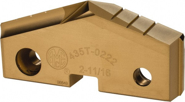 Allied Machine and Engineering 435T-0222 Spade Drill Insert 2-11/16" Dia, Seat Size 5, High Speed Steel, 144 deg Point