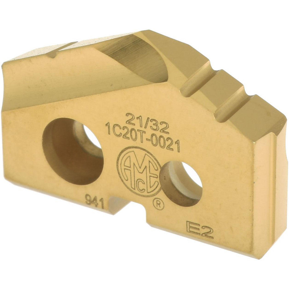 Allied Machine and Engineering 1C20T-0021 Spade Drill Insert 21/32" Dia, Seat Size 0, Carbide, 132 deg Point