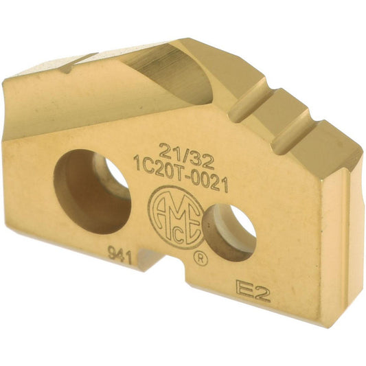 Allied Machine and Engineering 1C20T-0021 Spade Drill Insert 21/32" Dia, Seat Size 0, Carbide, 132 deg Point