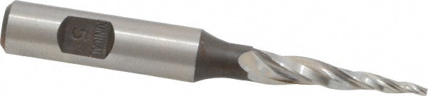 AWARD CUTTER CO., INC. O-004 Tapered End Mill 5 deg Angle per Side, 1/16" Small Dia, 1" LOC, 3 Flute, High Speed Steel, Square End