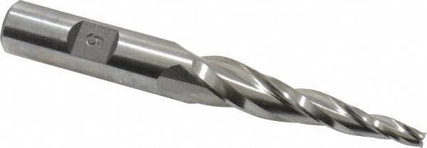 AWARD CUTTER CO., INC. O-258 Tapered End Mill 5 deg Angle per Side, 5/32" Small Dia, 2" LOC, 3 Flute, High Speed Steel, Square End