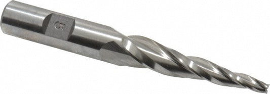 AWARD CUTTER CO., INC. O-258 Tapered End Mill 5 deg Angle per Side, 5/32" Small Dia, 2" LOC, 3 Flute, High Speed Steel, Square End