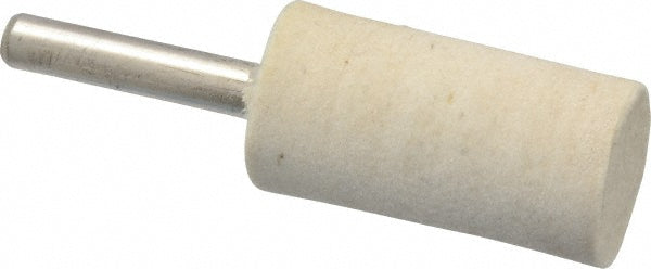 Divine Brothers B10-M Mounted Polishing Bob Cylinder Shape, 3/4" Max Dia, 1/4" Shank Dia, Wool Felt