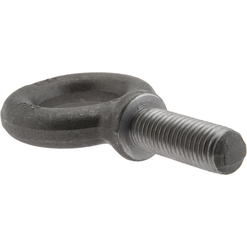 Jergens 14672 Fixed Lifting Eye Bolt With Shoulder, 5,000 lb Capacity, 3/4-10 Thread, Grade 1030 Steel