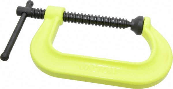 Wilton 14302 C-Clamp 4-1/4" Max Opening, 3-1/4" Throat Depth, Regular-Duty, Forged Steel Body, Alloy Steel Anvil