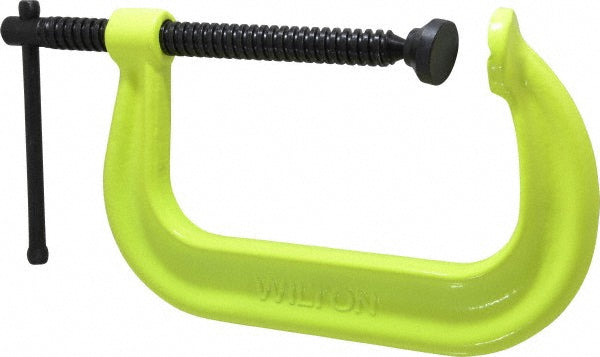 Wilton 14303 C-Clamp 6-1/16" Max Opening, 4-1/8" Throat Depth, Regular-Duty, Forged Steel Body, Alloy Steel Anvil