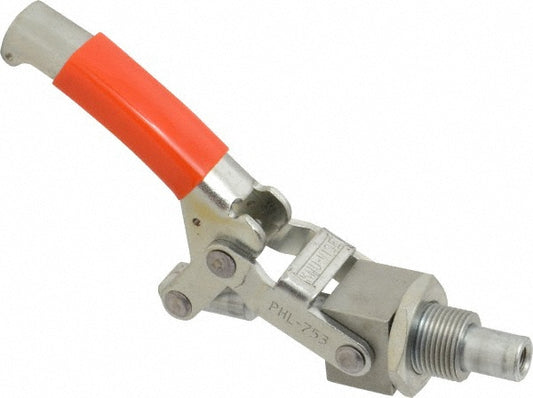 Lapeer PHL-753 Standard Straight Line Action Clamp 750 lb Load Capacity, 2.625" Plunger Travel, Mounting Plate Base, Carbon Steel