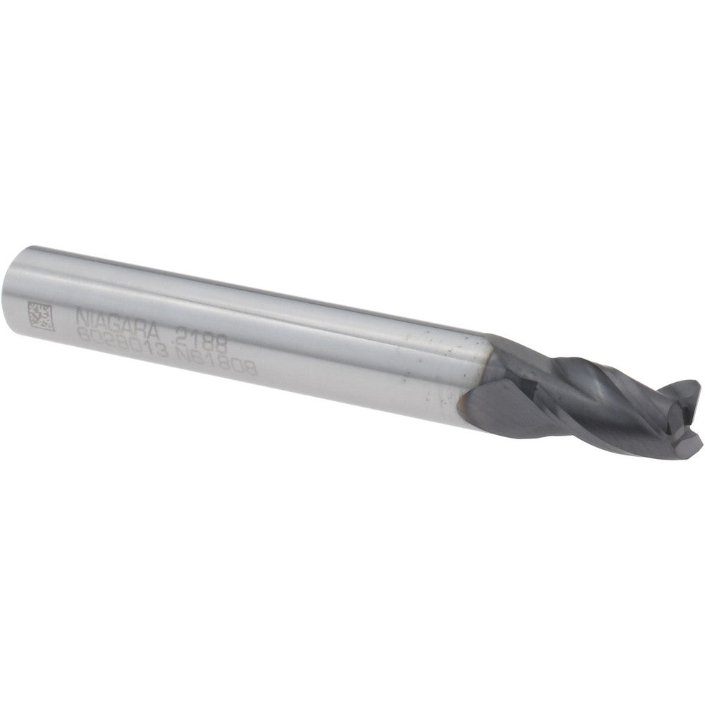 Seco 17003406 Corner Radius End Mill 7/32" Dia, 3/8" LOC, 0.0200" Radius, 3 Flute, Solid Carbide