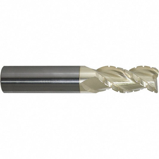 ProMax 119-06446 Roughing & Finishing End Mill 1" Dia, 3 Flutes, 0.03" Corner Radius, Corner Radius End, Solid Carbide