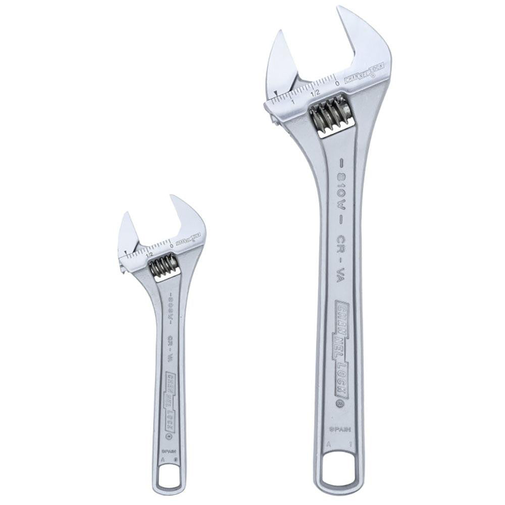 Channellock WS-2 Adjustable Wrench Set 2 Pc, Inch