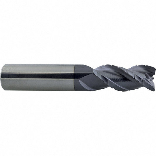 ProMax 119-01624 Roughing & Finishing End Mill 1/4" Dia, 3 Flutes, 0.02" Corner Radius, Corner Radius End, Solid Carbide