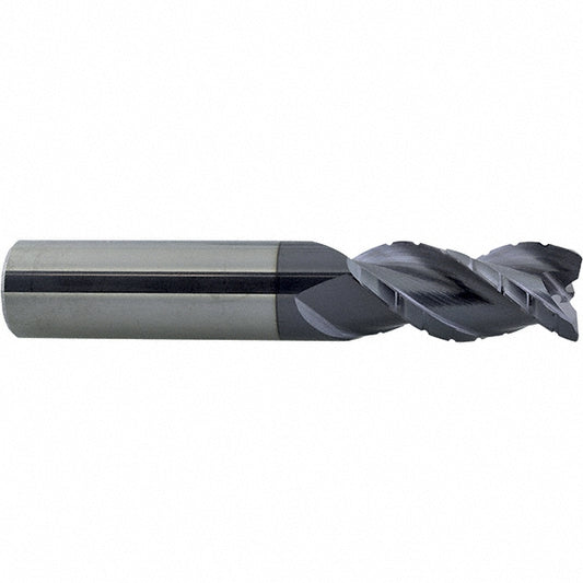 ProMax 119-02414 Roughing & Finishing End Mill 3/8" Dia, 3 Flutes, 0.02" Corner Radius, Corner Radius End, Solid Carbide