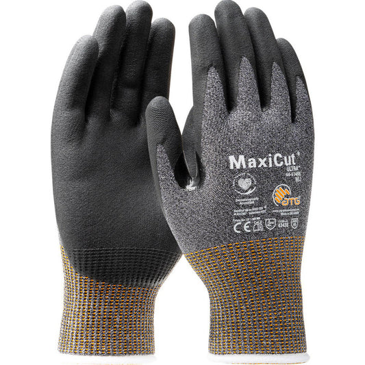 ATG 44-5745E/S Cut, Puncture & Abrasion-Resistant Gloves MaxiFlex Cut Ultra 44-5745E, Size Small, ANSI Cut A5, ANSI Puncture 3, Nitrile, Engineered Yarn