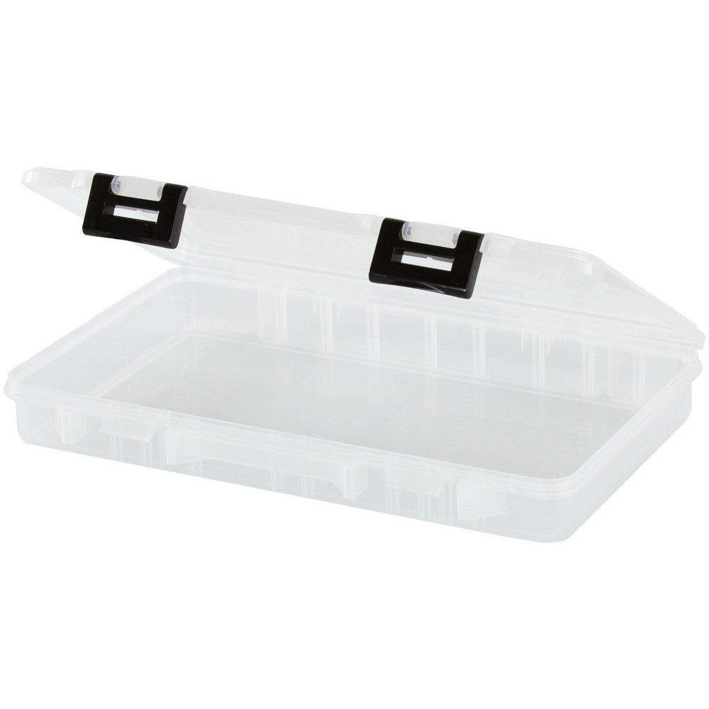 Plano Molding 370710 Small Parts Boxes & Organizers Product Type Parts Box Storage Box Utility Box  Lock Type ProLatch  Width (Inch) 9  Depth (Inch) 14  Number of Dividers 0  Height (Inch) 2