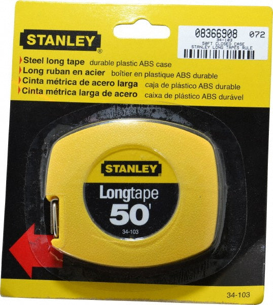 Stanley 34-103 Tape Measure 50' Long, 3/8" Width, Yellow Blade