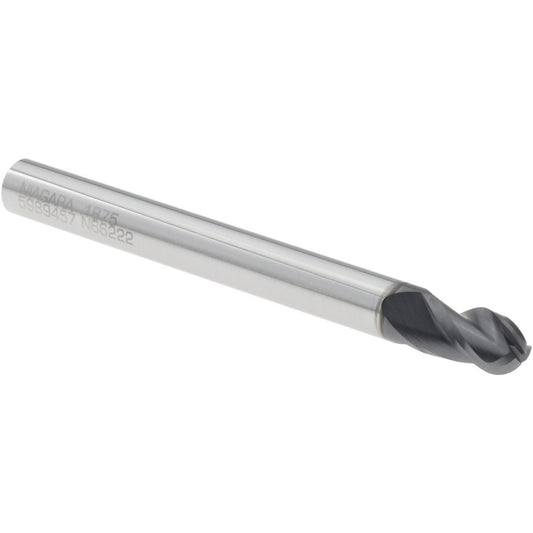 Seco 17003784 Ball End Mill 3/16" Dia, 5/16" LOC, 3 Flute, Solid Carbide