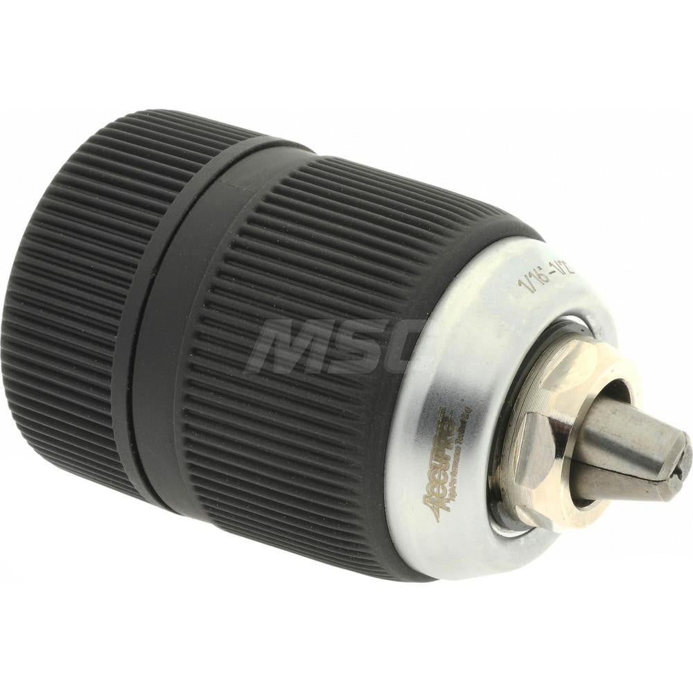 Accupro CPL130900 Drill Chuck 1/16 to 1/2" Capacity, Threaded Mount, 3/8-24 in