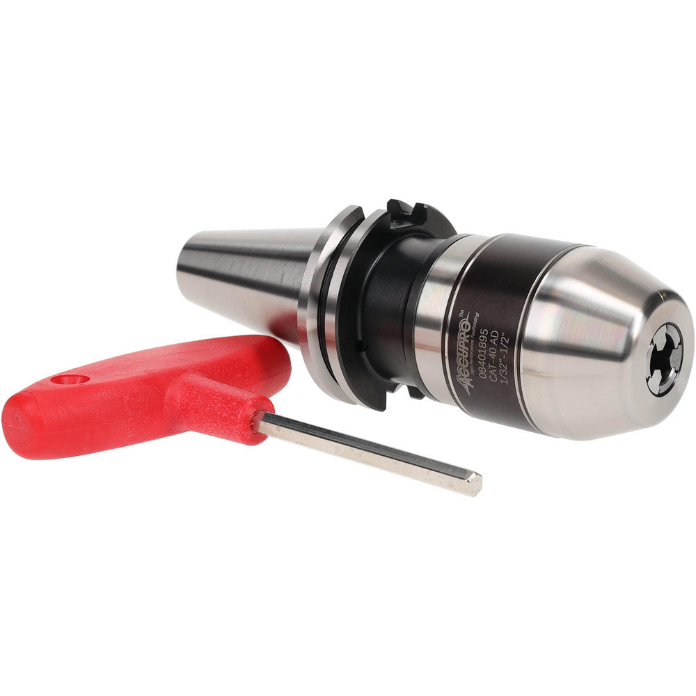 Accupro HX01340410MSC Drill Chuck 1/32 to 1/2" Capacity, Integral Shank Mount, CAT40