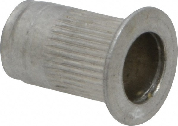 AVK ALA1-1032-130 #10-32, 0.296 Insert Diam, 0.475" OAL, Knurled Body Open End Threaded Insert
