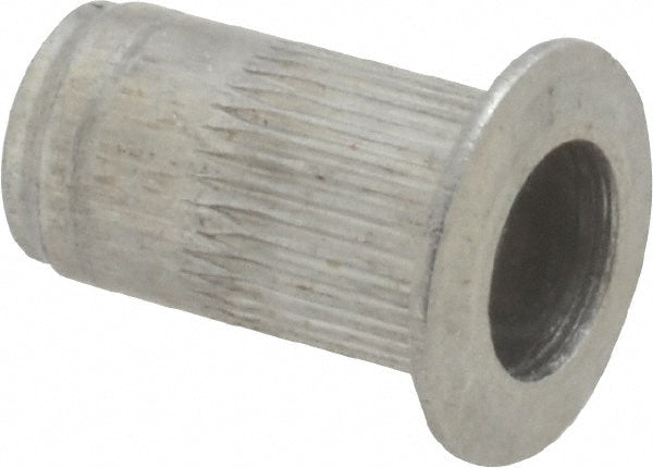 AVK ALA1-832-130 #8-32, 0.265 Insert Diam, 0.47" OAL, Knurled Body Open End Threaded Insert