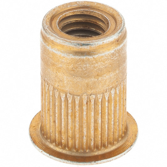 AVK ALS4T-610-4.2 M6x1.00, 9.91mm Insert Diam, 14.73mm OAL, Knurled Body Open End Threaded Insert