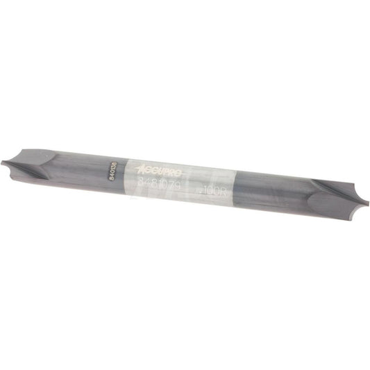 Accupro 08481079 Corner Rounding End Mill 0.10 mm Radius, 1/4" Dia, 2 Flutes, Solid Carbide