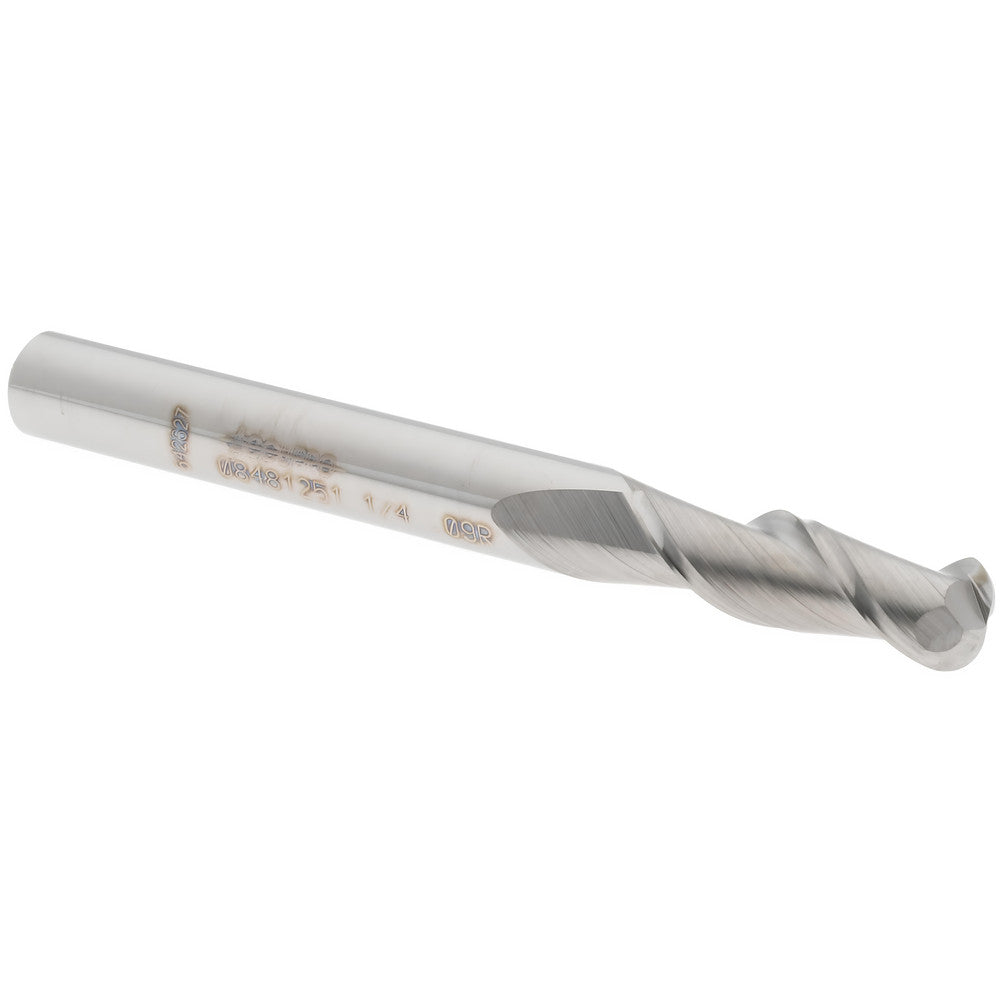 Accupro 08481251 Corner Radius End Mill 1/4" Dia, 3/4" LOC, 0.09" Radius, 2 Flutes, Solid Carbide