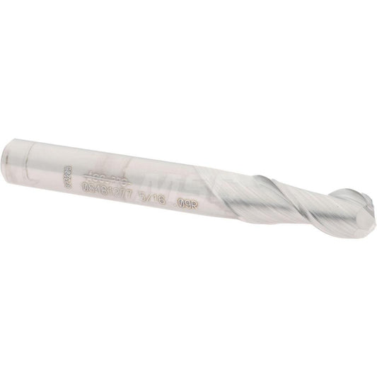 Accupro 08481277 Corner Radius End Mill 5/16" Dia, 3/4" LOC, 0.09" Radius, 2 Flutes, Solid Carbide