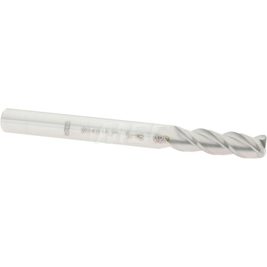 Accupro 08481525 Corner Radius End Mill 3/16" Dia, 5/8" LOC, 0.02" Radius, 3 Flutes, Solid Carbide