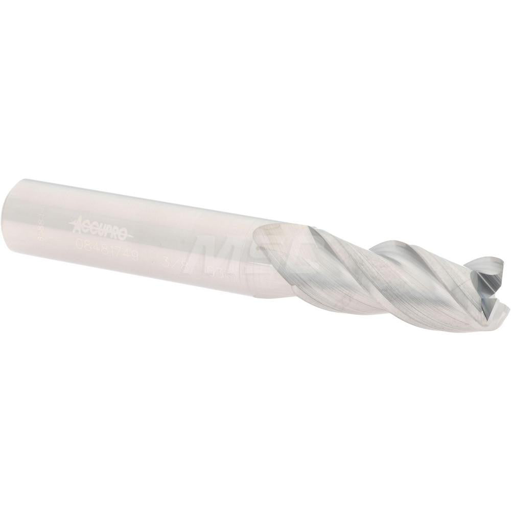 Accupro 08481749 Corner Radius End Mill 3/8" Dia, 7/8" LOC, 0.03" Radius, 3 Flutes, Solid Carbide