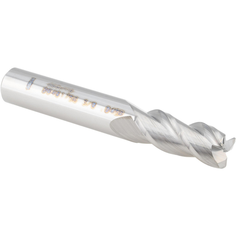 Accupro 08481756 Corner Radius End Mill 3/8" Dia, 7/8" LOC, 0.0450" Radius, 3 Flute, Solid Carbide