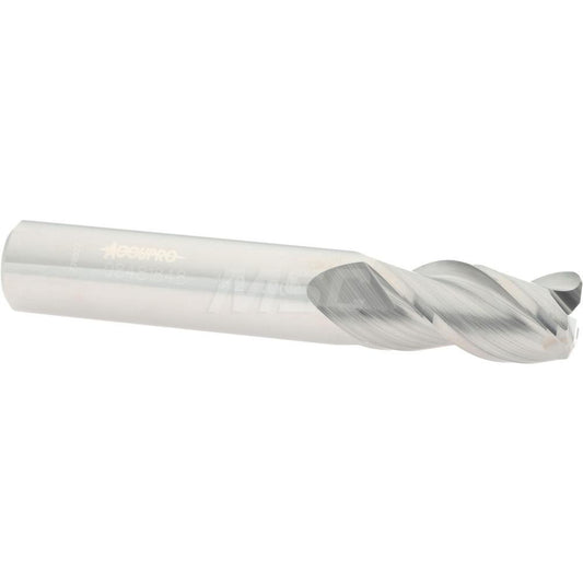 Accupro 08481848 Corner Radius End Mill 1/2" Dia, 1" LOC, 0.06" Radius, 3 Flutes, Solid Carbide