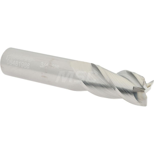 Accupro 08481988 Corner Radius End Mill 3/4" Dia, 1-1/2" LOC, 0.03" Radius, 3 Flutes, Solid Carbide