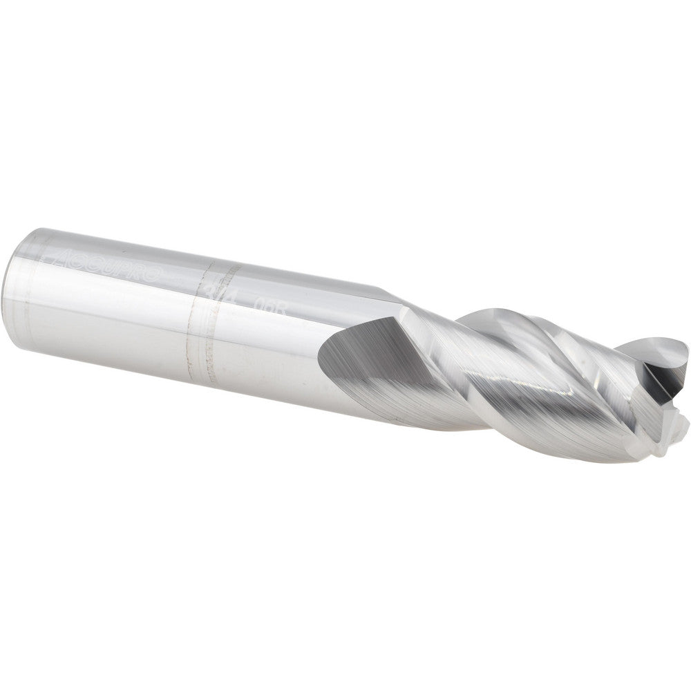 Accupro 08482002 Corner Radius End Mill 3/4" Dia, 1-1/2" LOC, 0.0600" Radius, 3 Flute, Solid Carbide