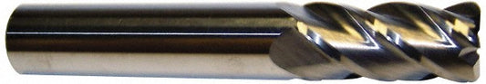 Accupro 08485112 Corner Radius End Mill 1/4" Dia, 1-1/2" LOC, 0.09" Radius, 4 Flutes, Solid Carbide