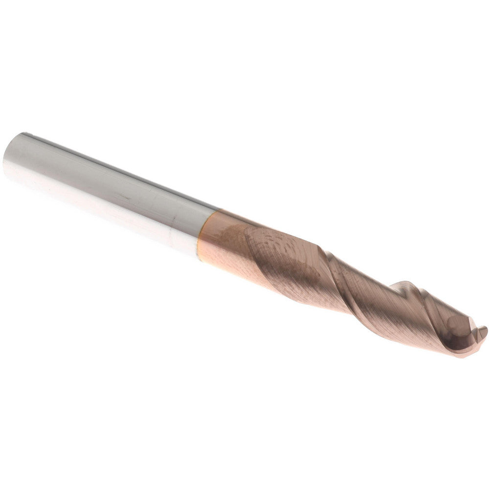 Accupro 08482168 Corner Radius End Mill 1/4" Dia, 3/4" LOC, 0.09" Radius, 2 Flutes, Solid Carbide