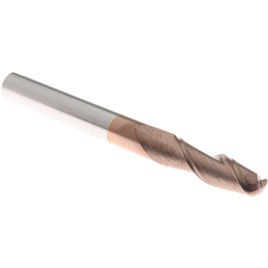 Accupro 08482168 Corner Radius End Mill 1/4" Dia, 3/4" LOC, 0.09" Radius, 2 Flutes, Solid Carbide