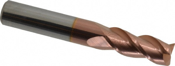 Accupro 08482630 Corner Radius End Mill 3/8" Dia, 7/8" LOC, 0.015" Radius, 3 Flutes, Solid Carbide