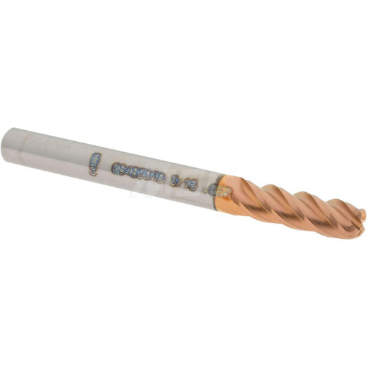 Accupro 08482978 Corner Radius End Mill 3/16" Dia, 5/8" LOC, 0.06" Radius, 4 Flutes, Solid Carbide