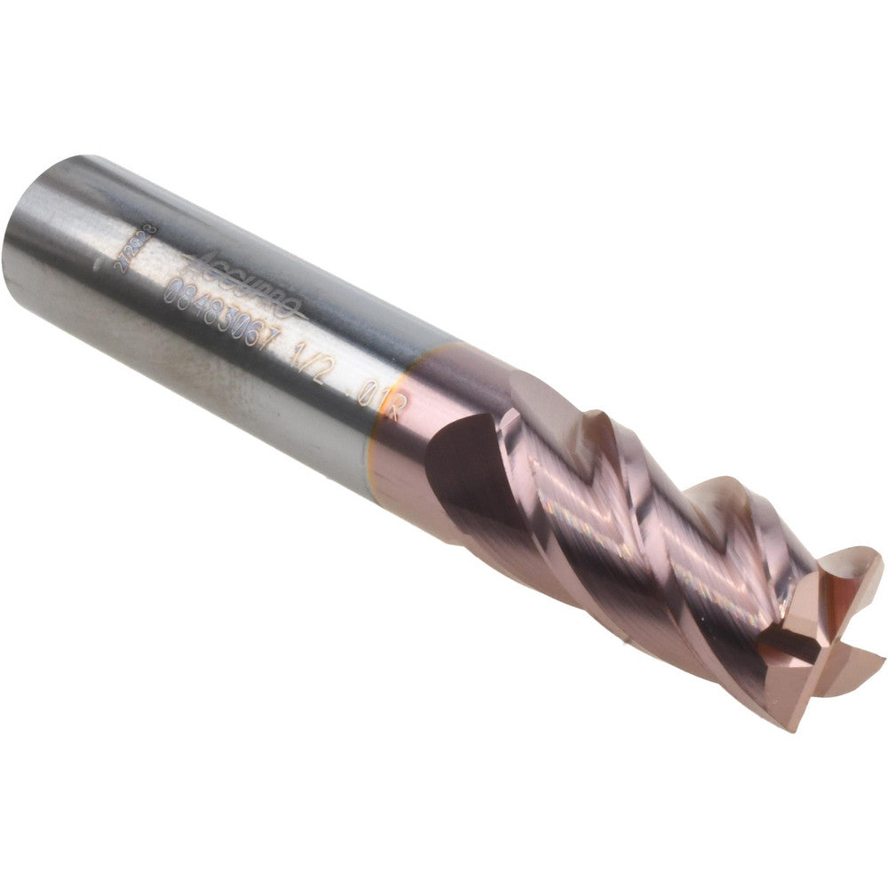 Accupro 08483067 Corner Radius End Mill 1/2" Dia, 1" LOC, 0.01" Radius, 4 Flutes, Solid Carbide