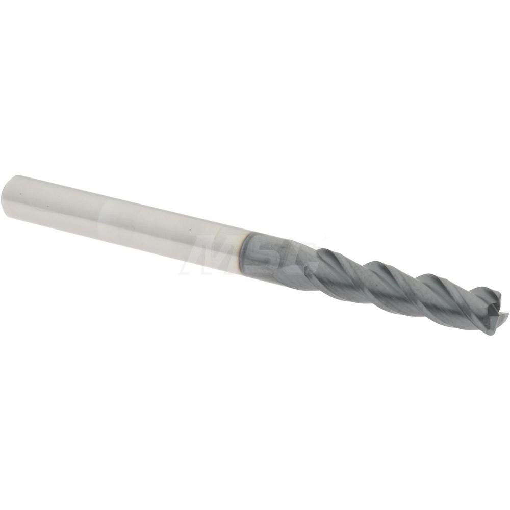 Accupro 08483398 Corner Radius End Mill 1/8" Dia, 1/2" LOC, 0.015" Radius, 3 Flutes, Solid Carbide