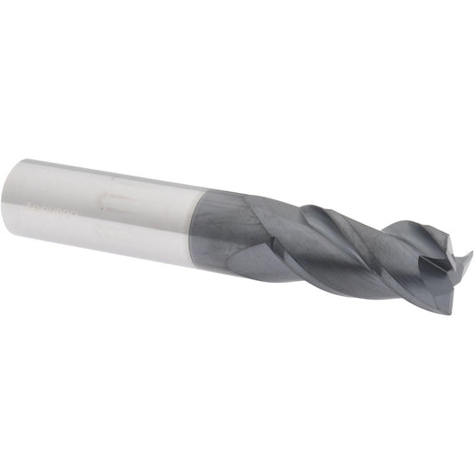 Accupro 08483737 Corner Radius End Mill 1/2" Dia, 1" LOC, 0.015" Radius, 3 Flutes, Solid Carbide